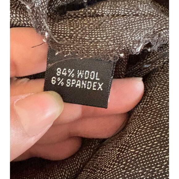 Linda Allard Ellen Tracy Wool Blend Dress Pants Sz 6 Brown Plaid Career Work - Picture 6 of 7